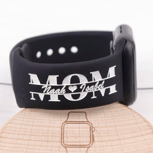 Proud DAD Or MOM Silicone Children's Names Band for Apple Watch
