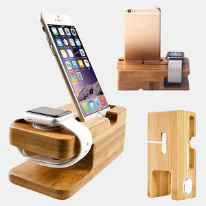 Dana Bamboo Base Charger Holder For Apple Watch, iWatch, iPhone