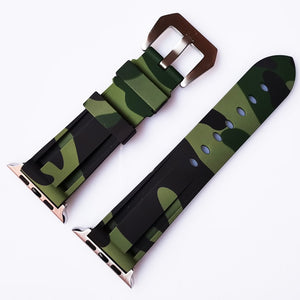 Madison Camouflage Silicone Watch Band for Apple iWatch