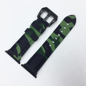 Madison Camouflage Silicone Watch Band for Apple iWatch