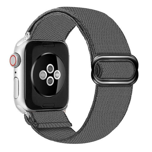 Gray/Grey Nylon Braided Strap For Apple iWatch